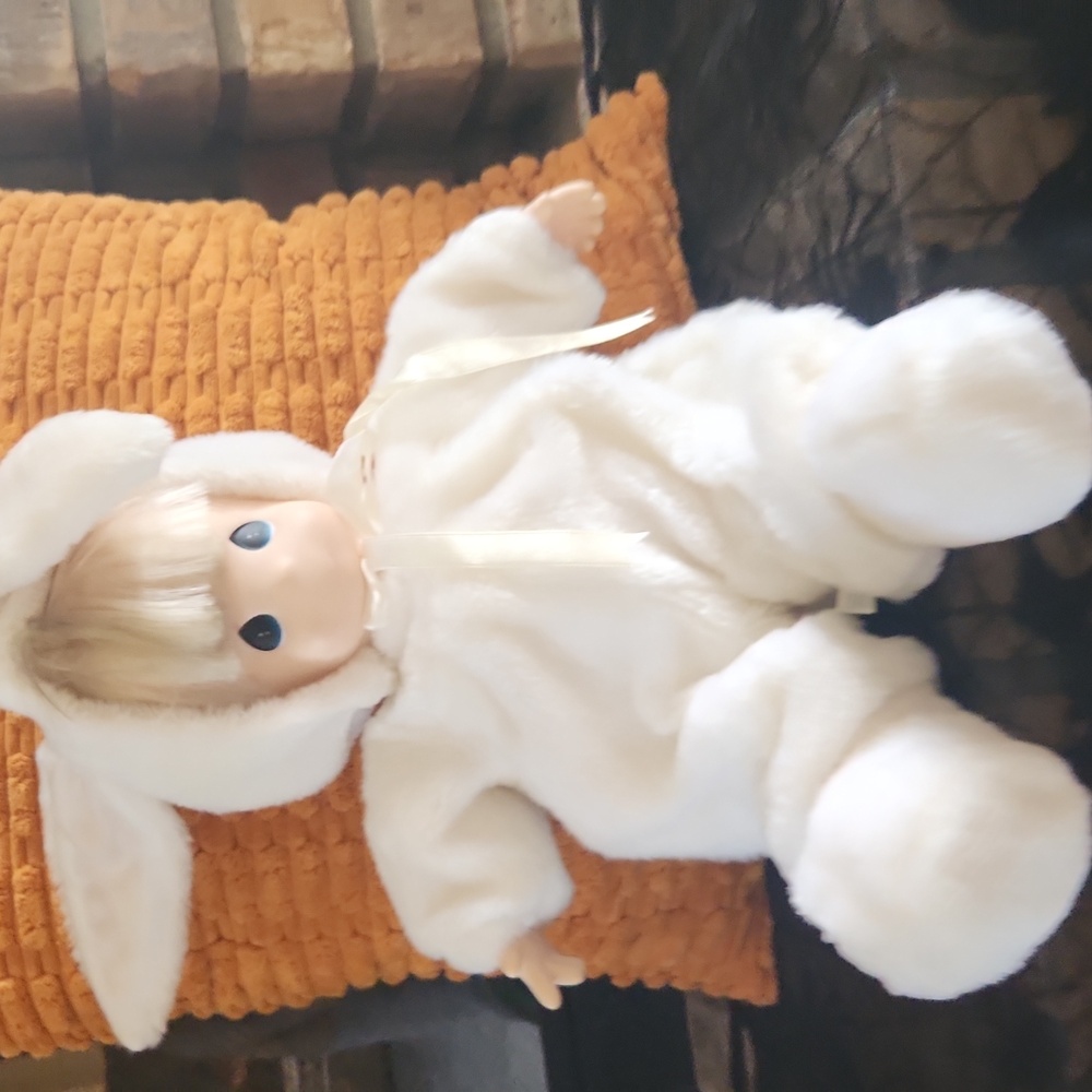 1985 Precious Moments Jeremy Boy Doll Bunny Rabbit Outfit Costume Easter